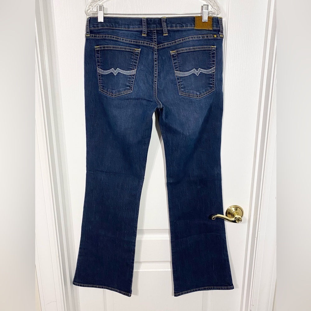 Y2K Lucky Brand Sweet N Low Embroidered Pocket Bootcut Jeans Size 14 / 32